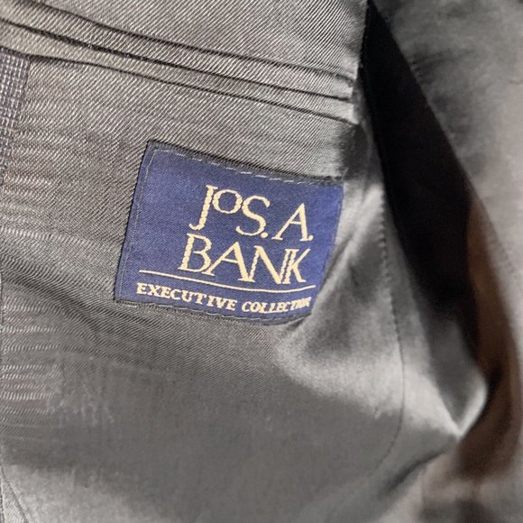 JoS. A Bank Executive Collection Blazer Jacket Mens 38 Gray Wool Single Breasted - Picture 7 of 12
